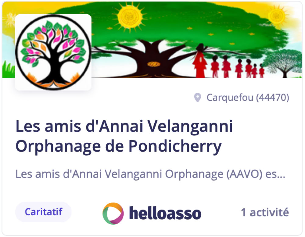 lien vers la page AAVO sur a plateforme Helloasso.